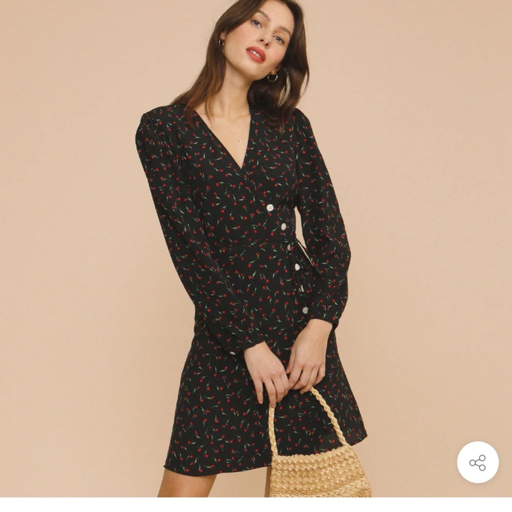 NWT Rouje GABINETTE- MINI TULIPE / NOIR dress - 36